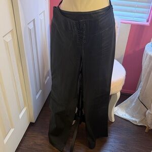 Wilsons Leather Black Flare Pants